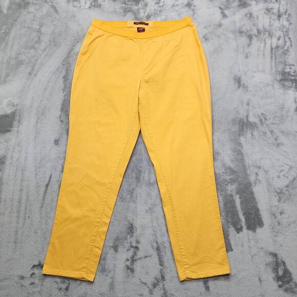 Jessica London Jeans Womens 18P PETITE Yellow Stretch Denim Straight-Leg Jegging - Picture 1 of 12